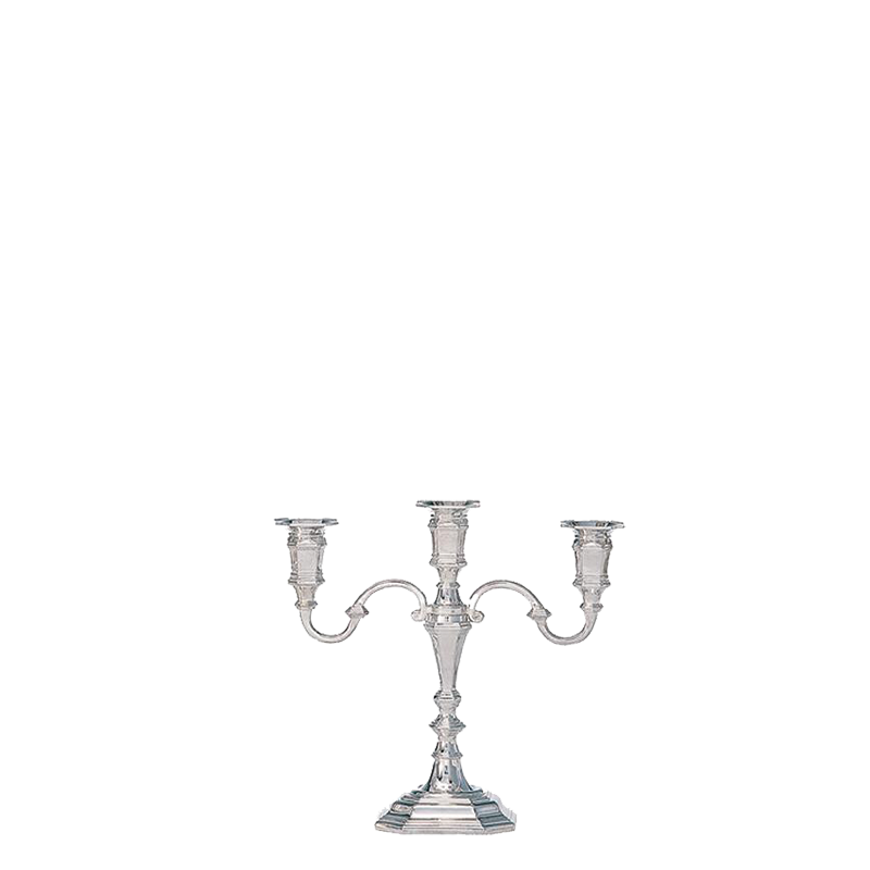 Chandelier 3 feux argent H 25 cm