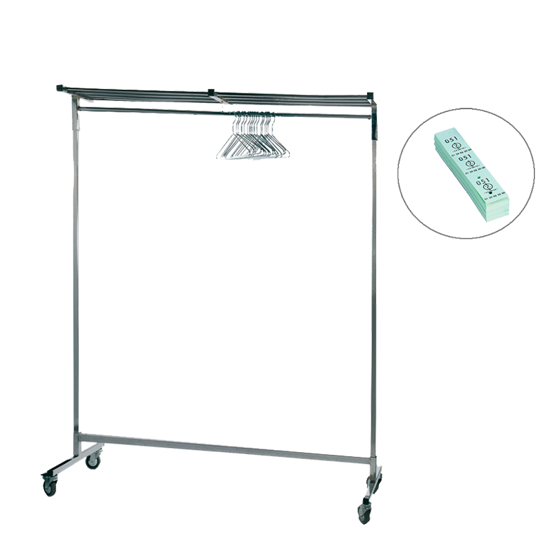 Garderobe Couture H 177 cm, L 150 cm + 50 Kleiderbügel + Nummern