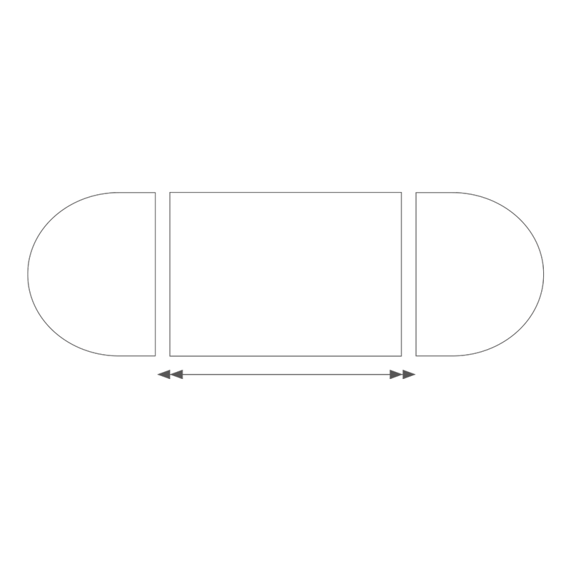 Tisch Oval 150 x 700 cm