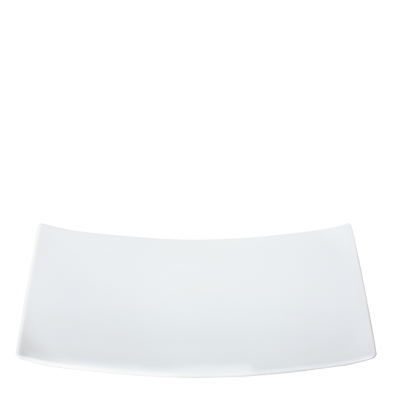 Platte Porzellan rechteckig weiss 20 x 35 cm