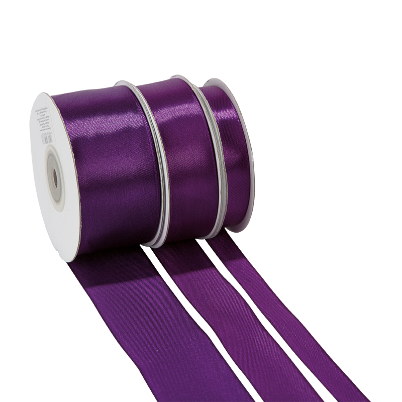 Ruban de satin violet 38 mm Longueur 25 m