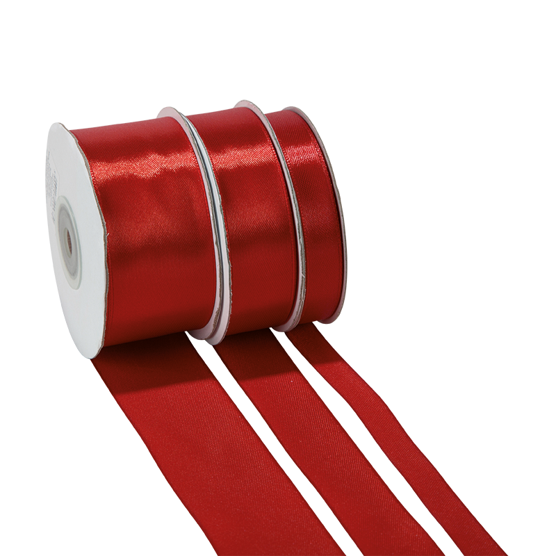 Seidenband rot – Breite: 38 mm – Rolle mit 25 m
