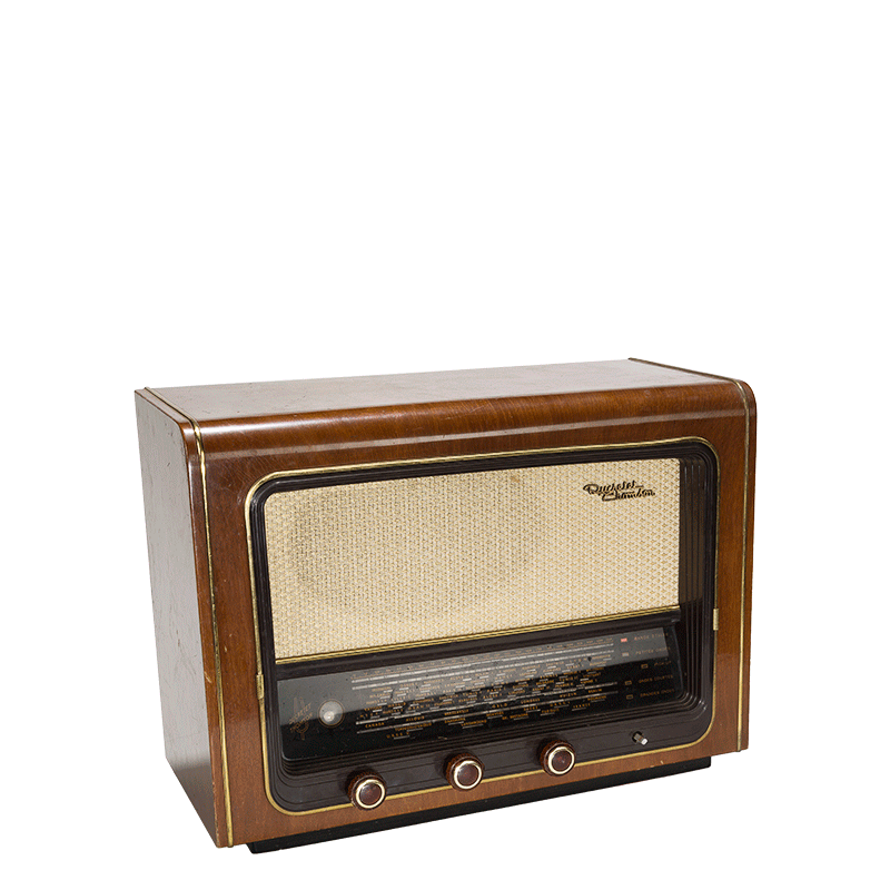 Radio im Retro-Stil aus Holz Vintage 52 x 19,5 cm H 38 cm