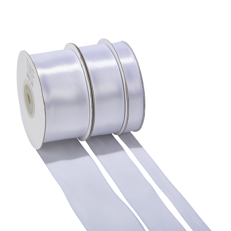 Seidenband weiss – Breite: 25 mm – Rolle mit 25 m