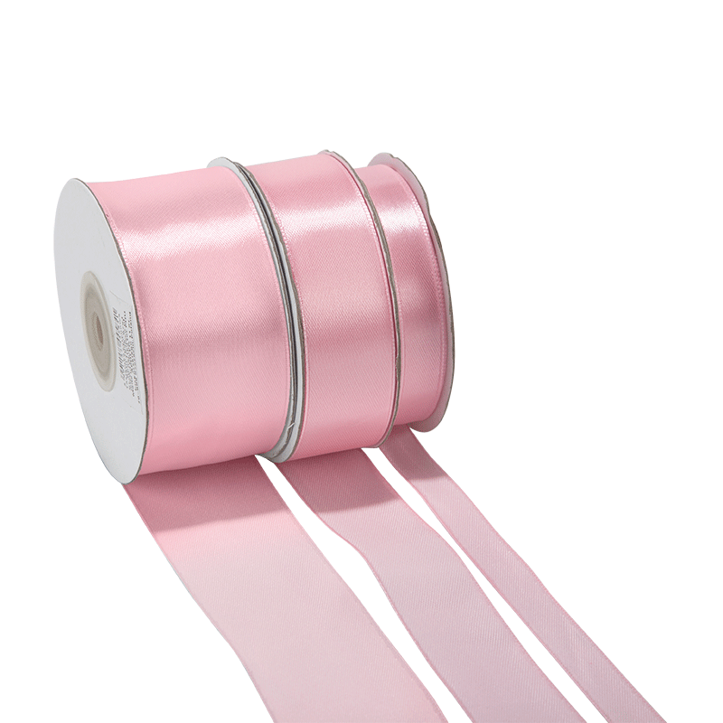 Seidenband rosa – Breite: 25 mm – Rolle mit 25 m