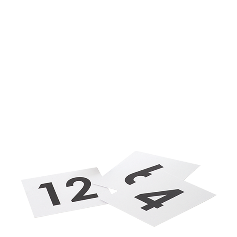 Tischnummer viereckig biegbar Set 1 bis 30