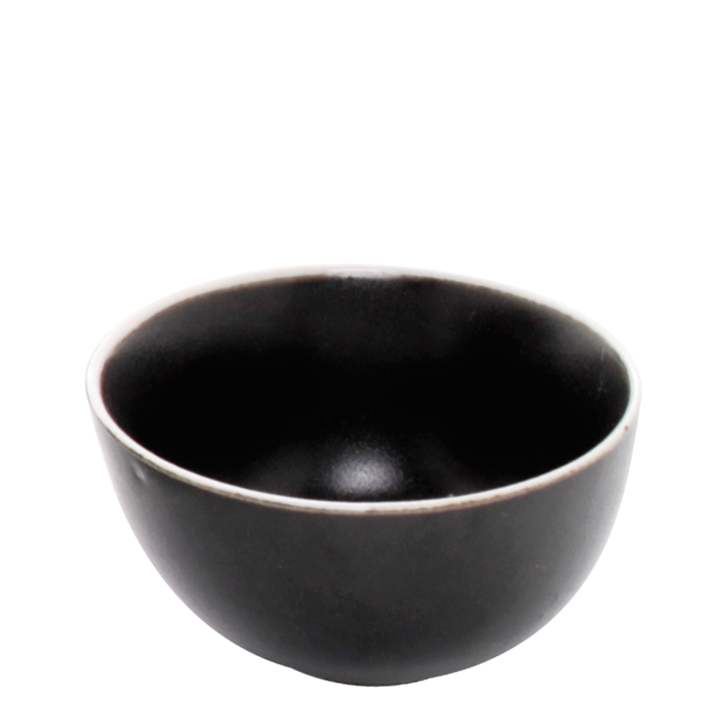 Bowl dunkelgrau mit weissem Rand Ø 12 cm H 6 cm 35 cl