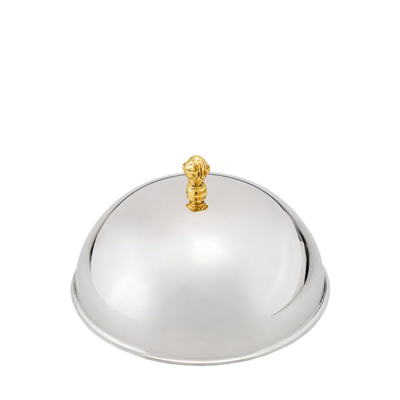 Tellerglocke / Cloche aus Edelstahl gross Ø 25,5 cm H 14 cm