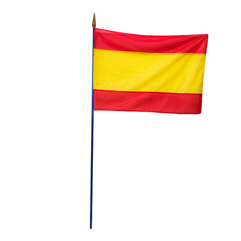 Vermietung Spanische Fahne 60 x 90 cm auf Stange - Options