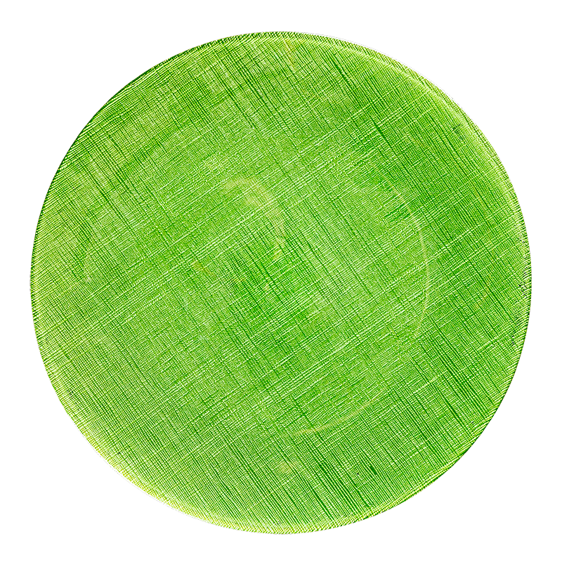 Assiette de présentation verte en verre Ø 32 cm