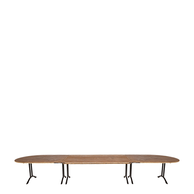 Table ovale 130 x 500 cm