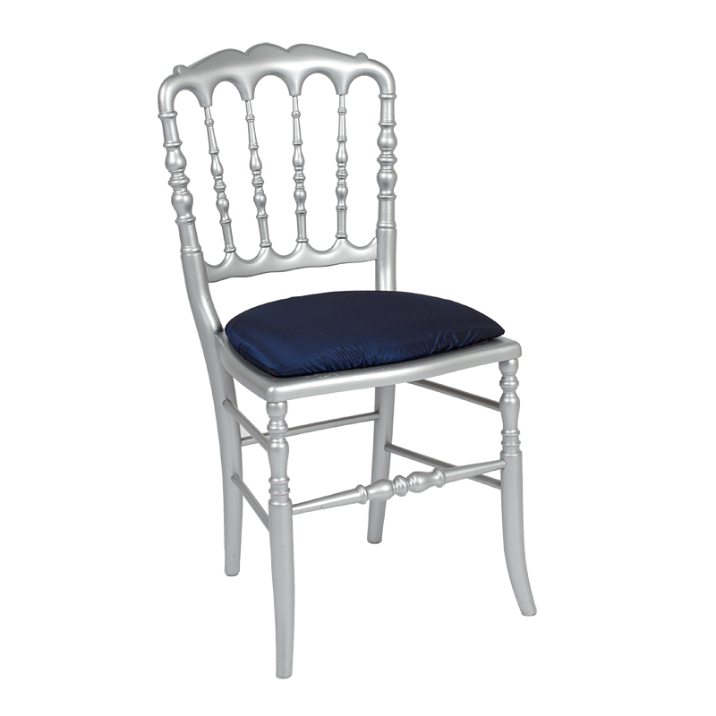 Chaise Napoléon III acier fixe Toscane bleu nuit