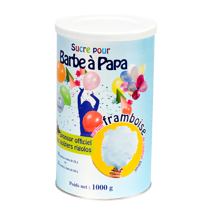 Blauer Zucker für Zuckerwatte Himbeeraroma 1 kg