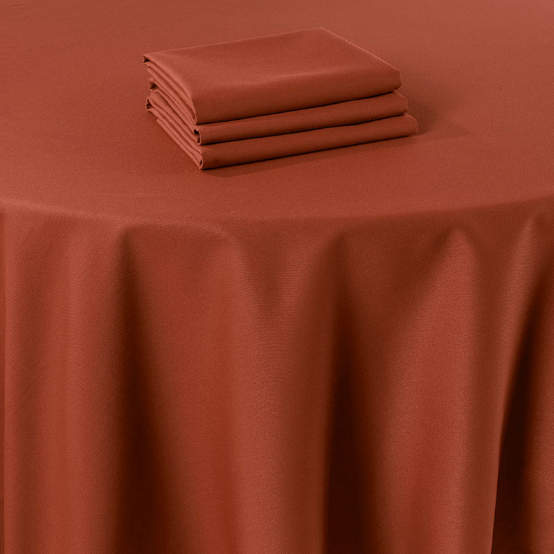 Nappe Marjorie terracotta 290 x 500 cm ignifugée M1