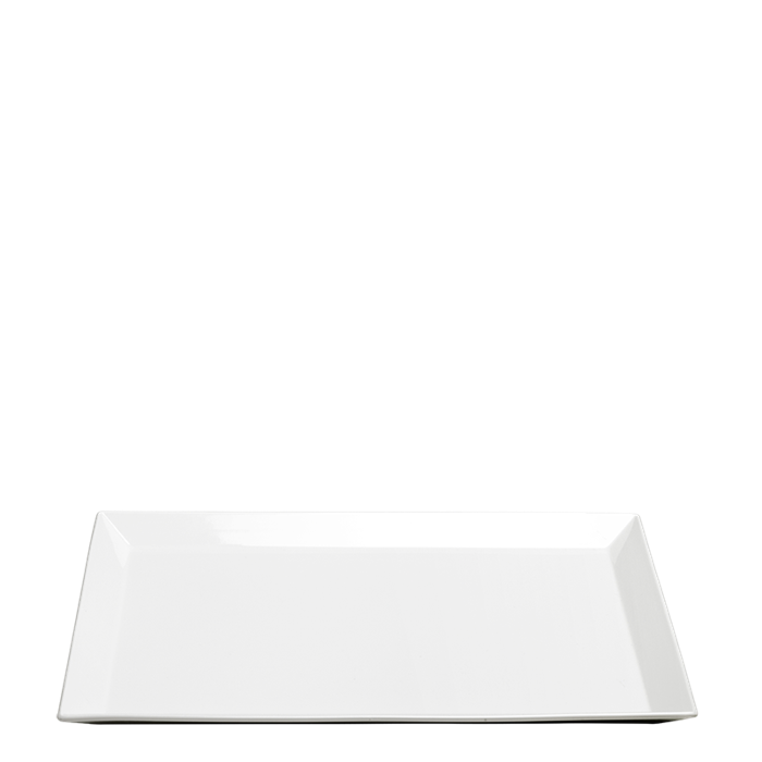 Plat porcelaine blanc 48 x 32 cm H 2,7 cm