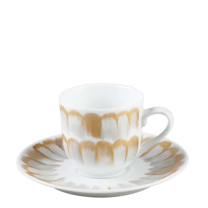 Tasse et sous-tasse à café Plumes 12 cl