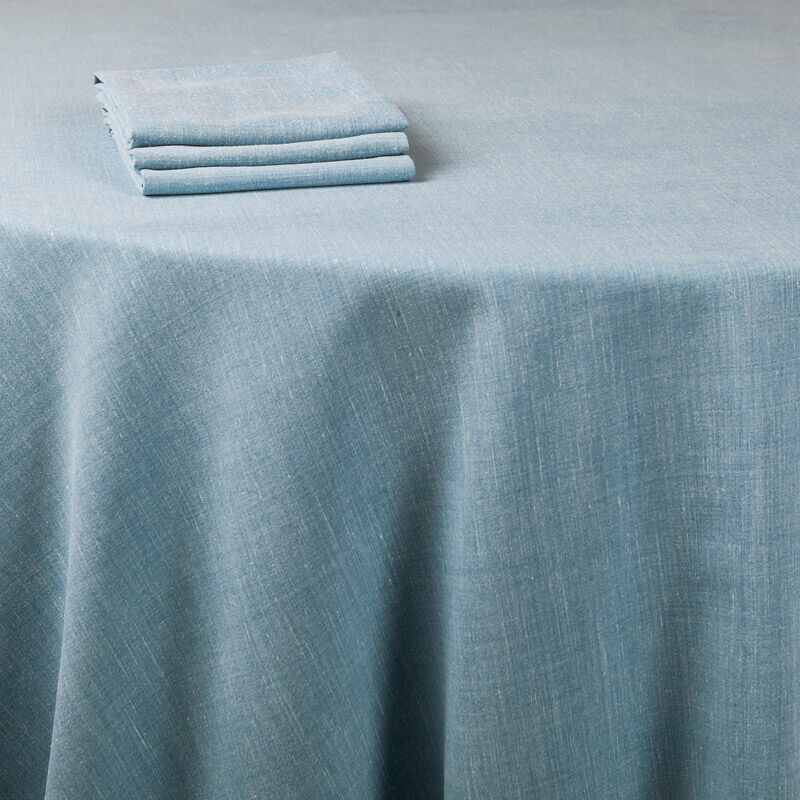 Nappe lin bleu 220 x 600 cm