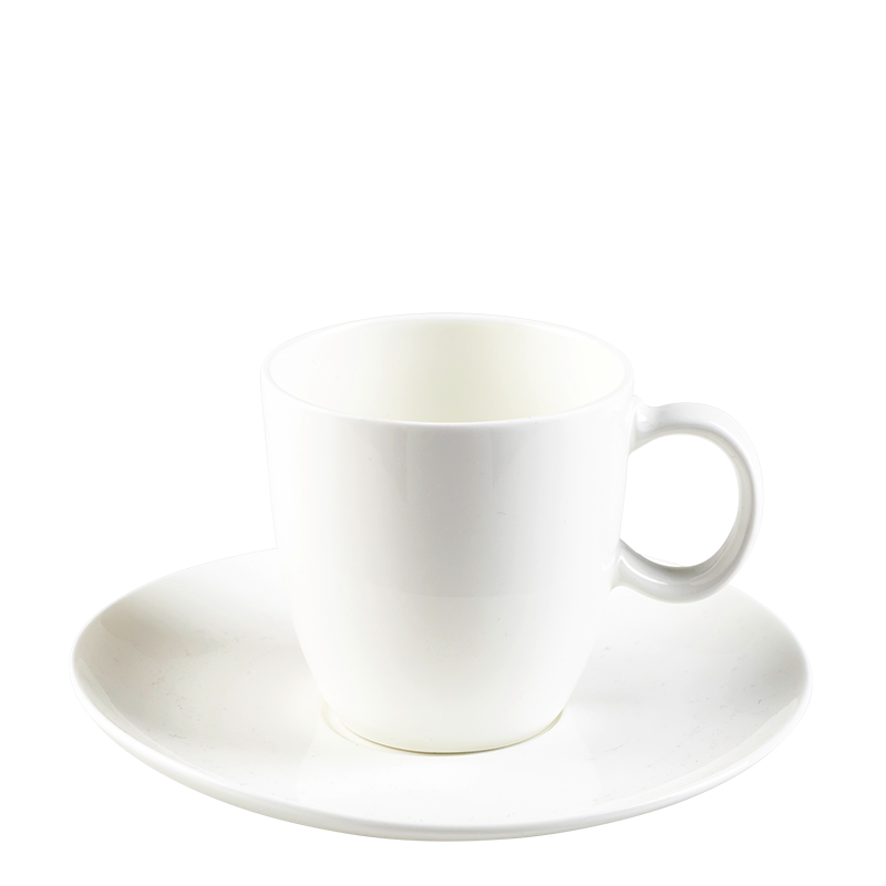 Kaffee-/Teetasse mit Unterteller weiss 23 cl