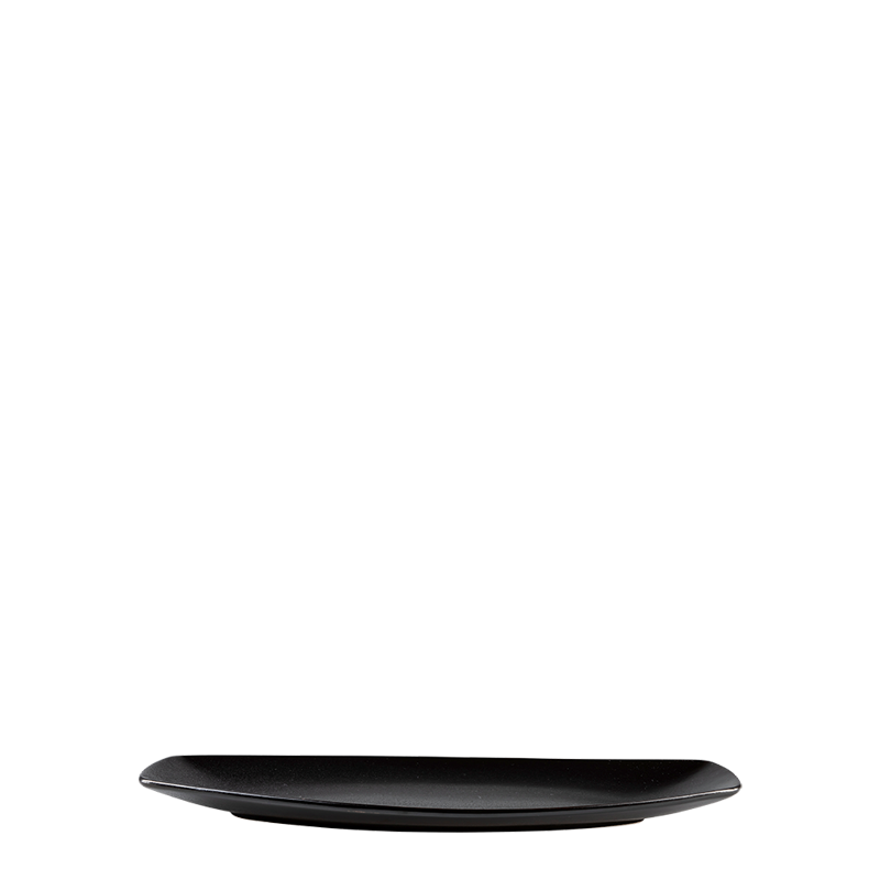 Lange ovale Platte schwarz 29,5 x 12,5 cm