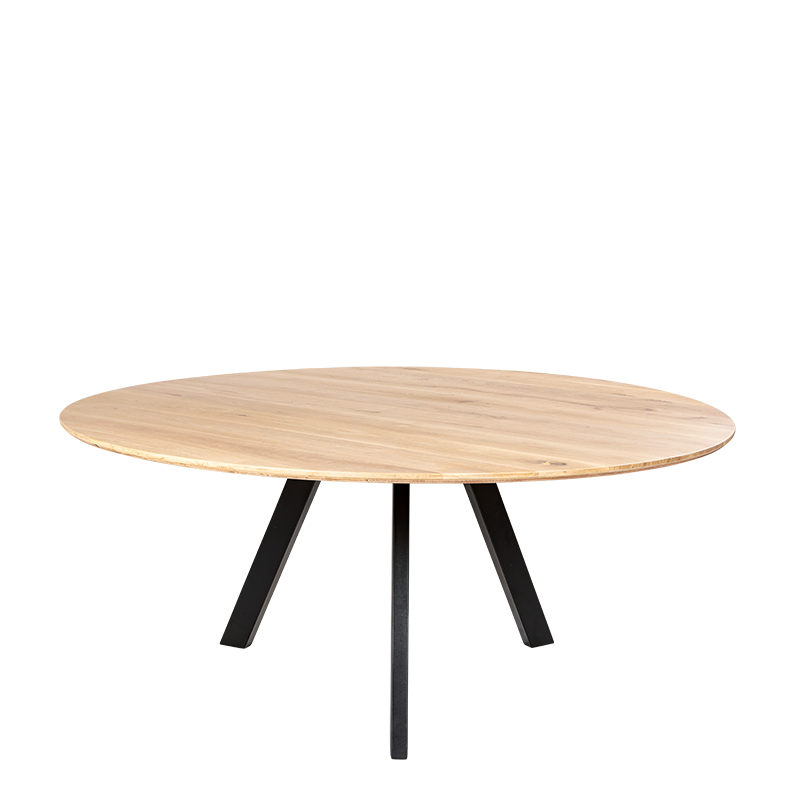 Table Nature ronde pieds métal Ø 170 cm