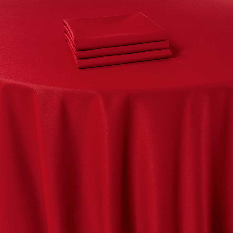 Nappe Marjorie rouge 180 x 350 cm ignifugée M1