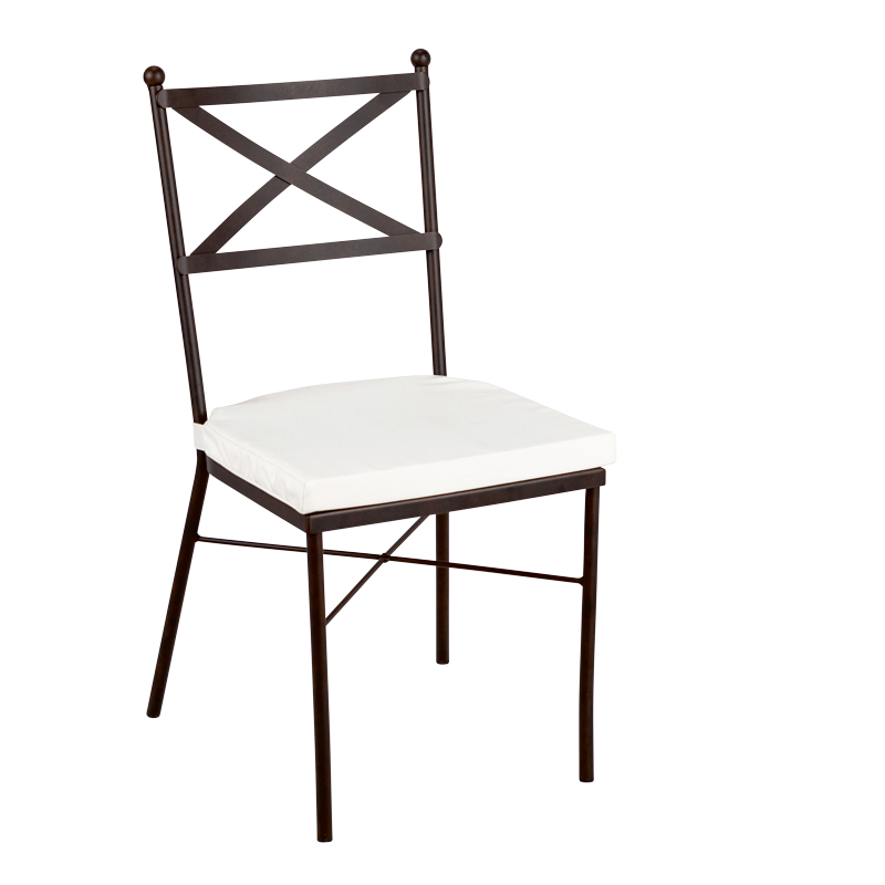 Stuhl Toskana mit Sitzkissen weiss