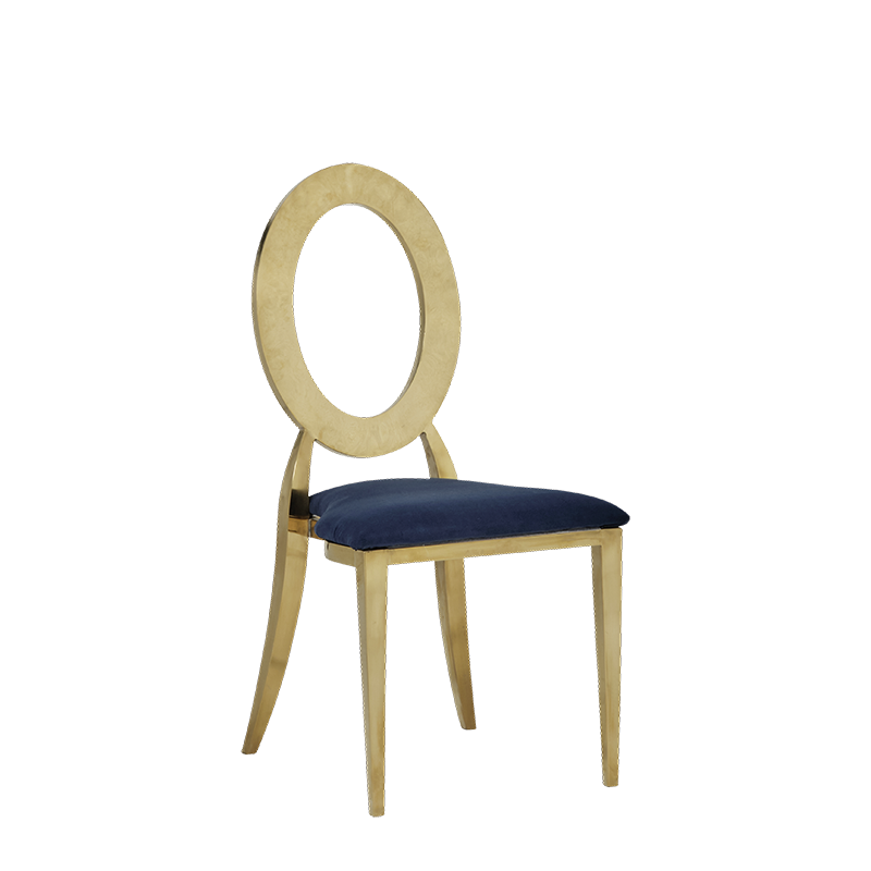 Chaise Divine avec assise bleu nuit