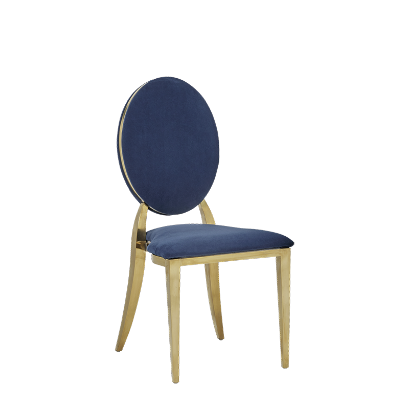 Stuhl Divine mit Sitzkissen und Rückenpolster nachtblau