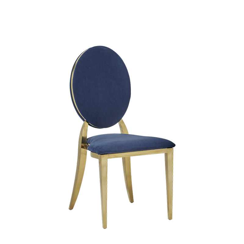 Chaise Divine avec assise et dossier bleu nuit