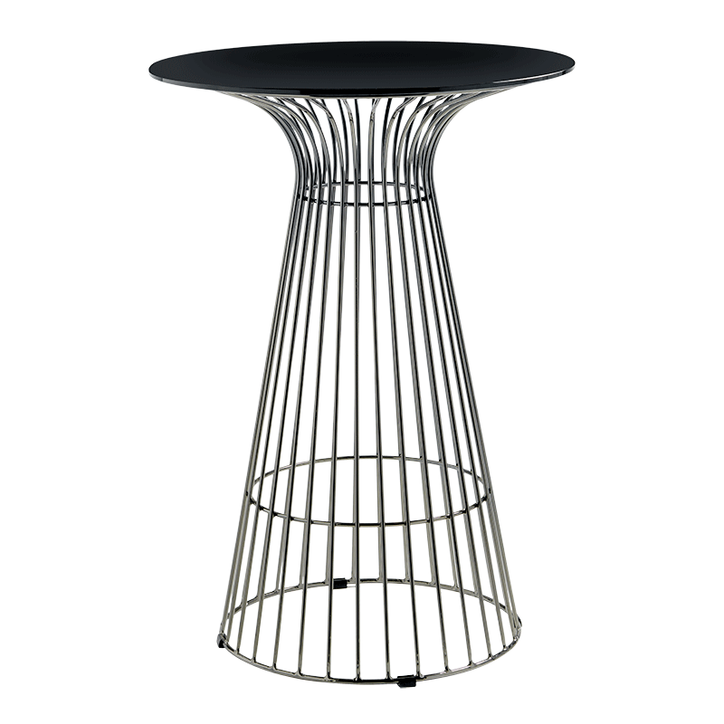 Stehtisch Filo Stahl Platte schwarz H 104 cm Ø 65 cm