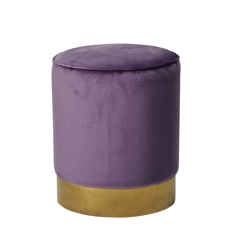 Pouf Belle époque Violet Ø 40 cm H 42 cm