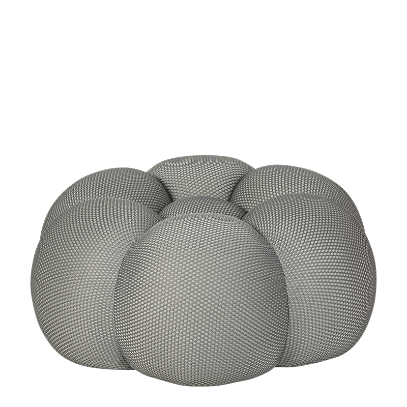 Pouf Bulle gris Ø 80 cm H 37 cm