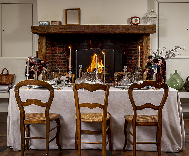 Dîner au coin du feu