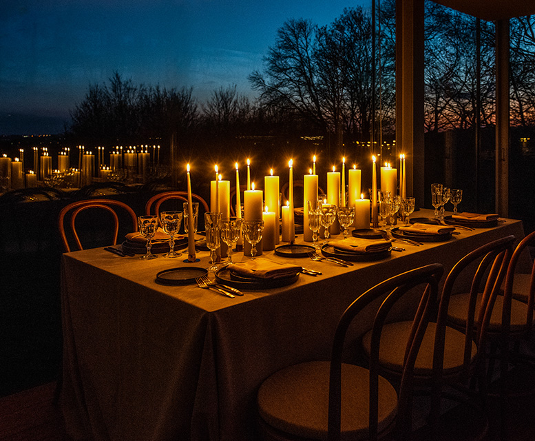 Candle light dinner