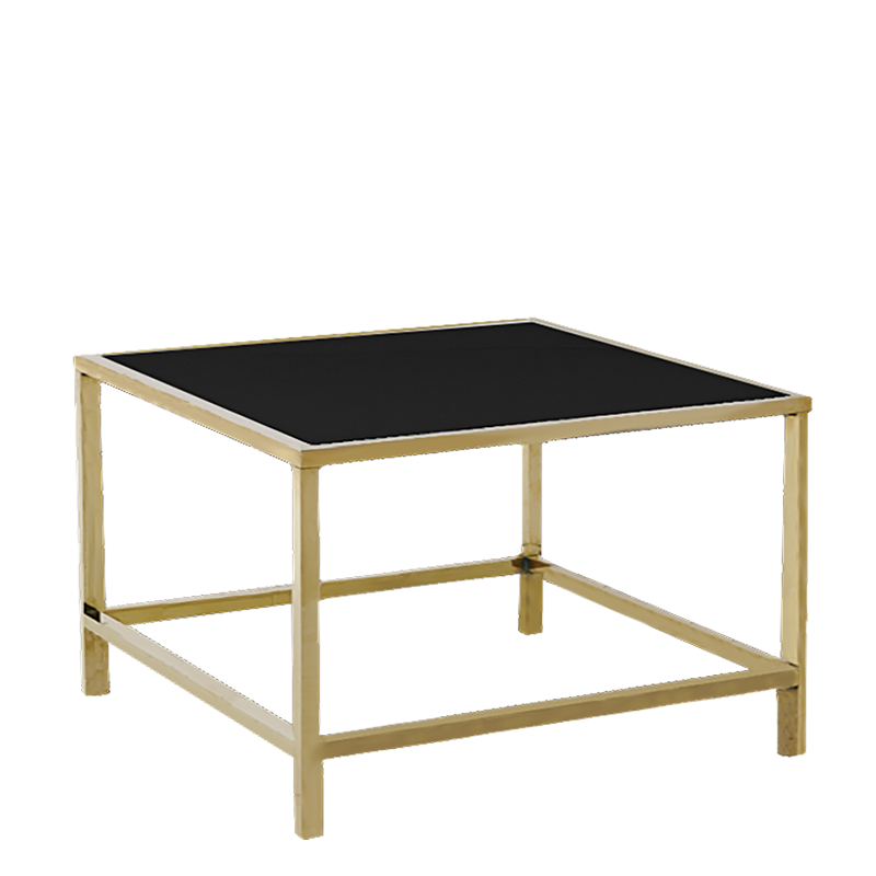 Table basse Unico carrée or 65 x 65 cm H 40 cm