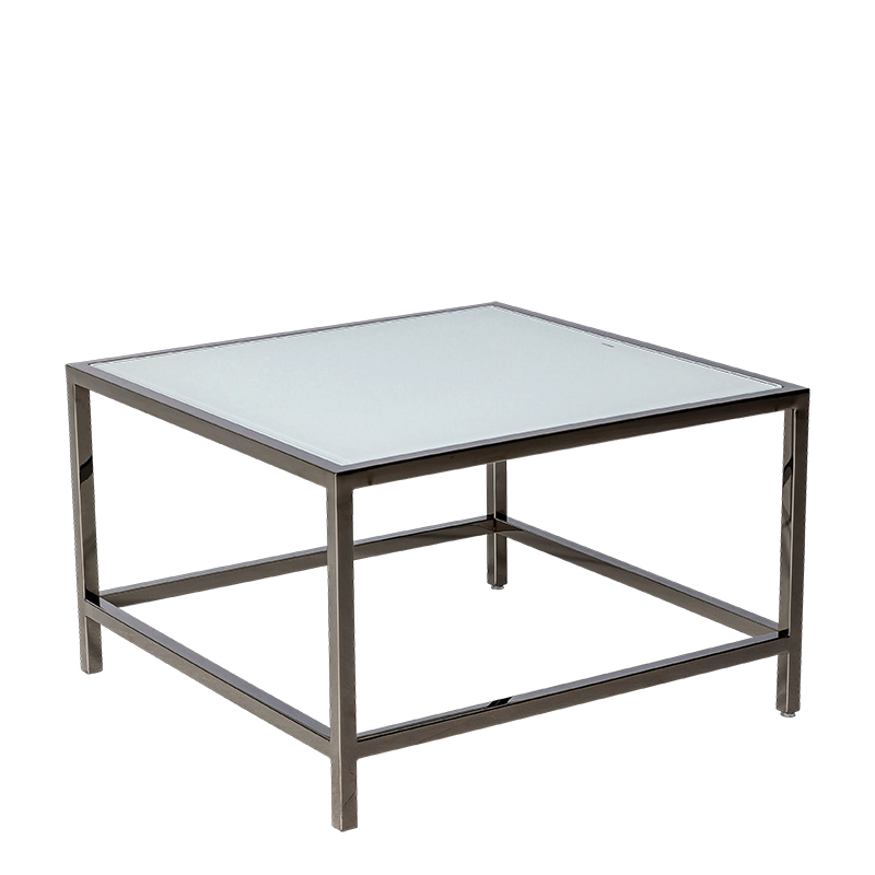 Beistelltisch Unico quadratisch Stahl 65 cm x 65 cm H 40 cm