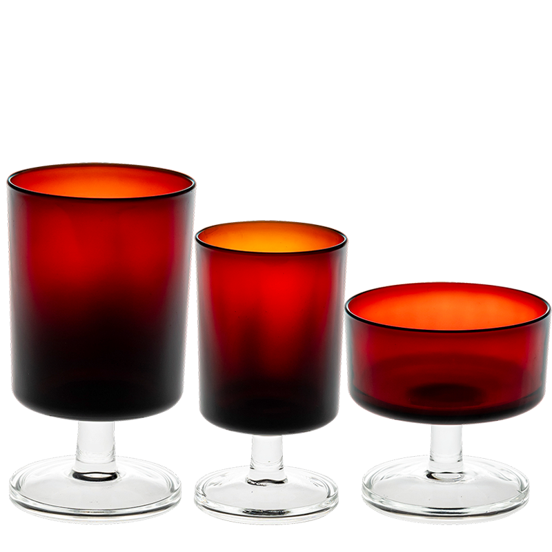 Gläser Vintage Schweden rot