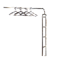 Garderobe H 175 cm, L 200 cm + 50 Kleiderbügel + Nummern