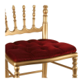 Stuhl Napoleon III gold Samt rot