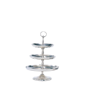 Etagere Silber H 68 cm, Platten Ø 45, 35 et 28 cm