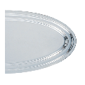 Platte oval Silber 35 x 80 cm