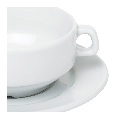 Suppen-Ober- & Untertasse weiss Ø 11cm H 6,5 cm 26 cl