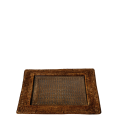 Platte Louisiane 40 x 40 cm mit Glaseinsatz 25 x 25 cm