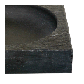 Cendrier noir en ardoise carré 9 x 9 cm