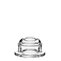 Butterplatte mit Deckel aus Glas Ø ext 10 cm Ø int 5,5 cm H 6 cm