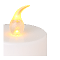 LED-Kerze bernstein Ø 3,6 cm (Brenndauer - 8-10h) mit Batterie
