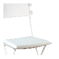 Chaise Trocadéro blanche avec assise et dossier blanc