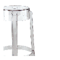 Tabouret Cristal transparent H 75 cm