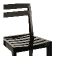 Chaise Pyramide noire mat ignifugée