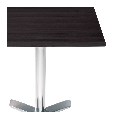 Table carrée noire 70 x 70 cm H 73 cm